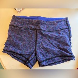 Victoria Secret Sport hot shorts. Blue/purple/green space dyed. Size L